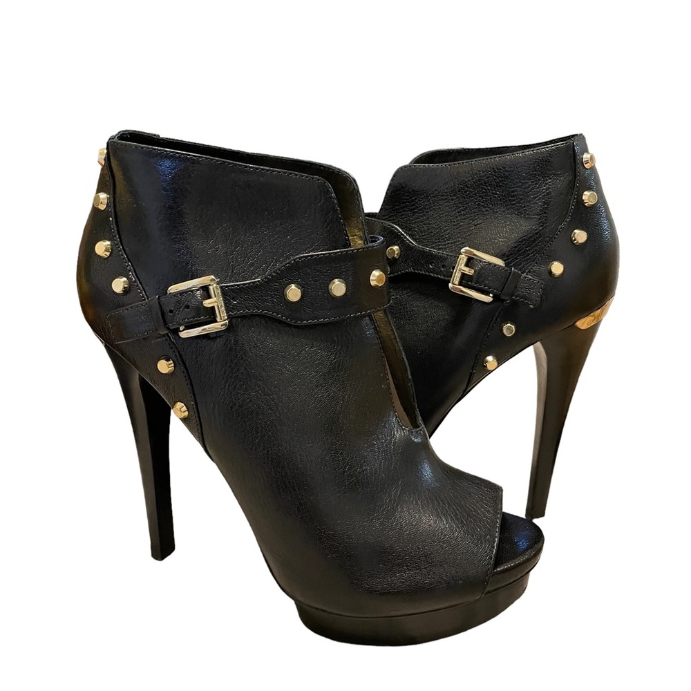 Michael Kors Ailee Open Toed Studded Platform Booties